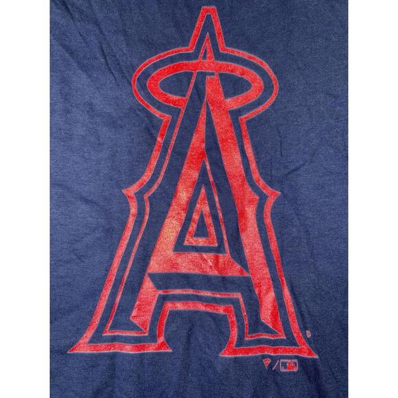Los Angeles Angels MLB Fanatics Navy Team Logo TShirt Men's LARGE A With Halo - Picture 1 of 8